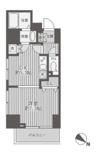 レジディア蒲田 701 間取り図