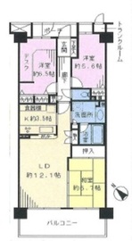 オーベルグランディオ ベイフロント 14階 間取り図