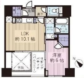 シティハウス月島駅前ベイブリーズコート 4階 間取り図