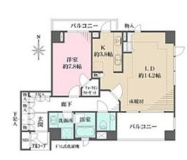 パークハウス四谷 3階 間取り図