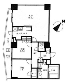 アトラスタワー六本木 20階 間取り図