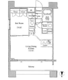 レジディア錦糸町 713 間取り図