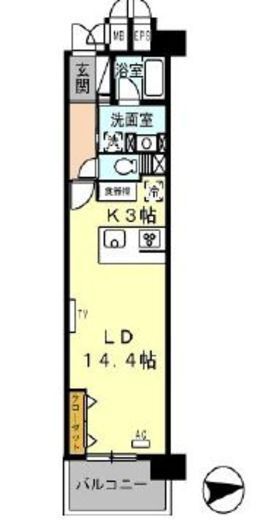 ロイヤルパークス西新井 828 間取り図