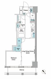 ザ・パークハビオ日本橋箱崎町 202 間取り図