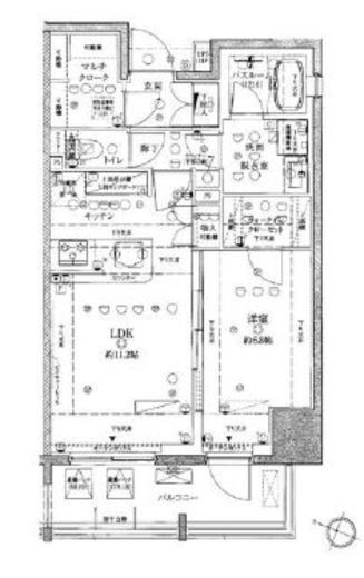 デュアレス千代田三崎町 5階 間取り図