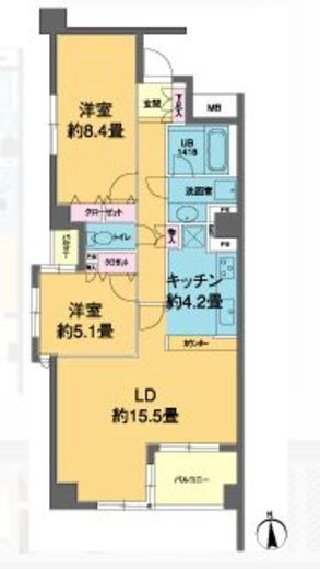 カスタリア高輪 403 間取り図