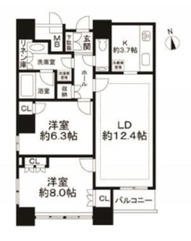 ザ・タワーズ台場 イースト 12階 間取り図