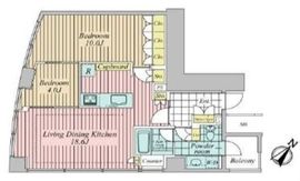 マジェスタワー六本木 16階 間取り図