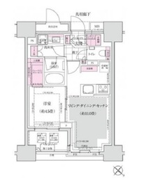 ルフォン築地ザ・レジデンス 9階 間取り図
