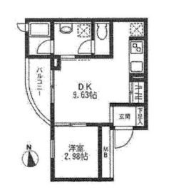 ヴィヴァーチェ高輪 203 間取り図