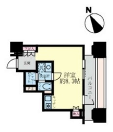 ルネ新宿御苑タワー 1205 間取り図