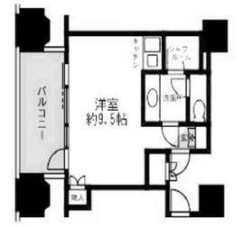 ルネ新宿御苑タワー 709 間取り図