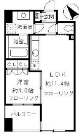 ニューシティアパートメンツ千駄ヶ谷2 1102 間取り図