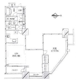 ライオンズ四谷タワーゲート 16階 間取り図