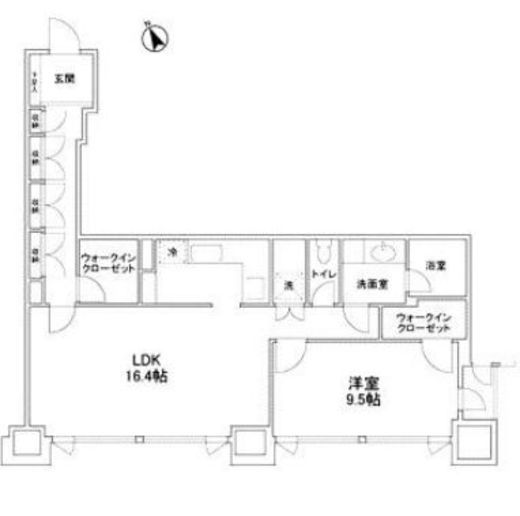 愛宕ビューアパートメント 1404 間取り図