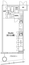 YOTSUYA RESIDENCE 803 間取り図