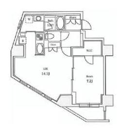 JP noie 小石川富坂 (ジェーピーノイエ小石川富坂) 1401 間取り図