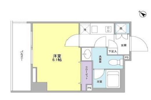 リバーレ月島 703 間取り図