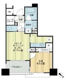 ライオンズタワー五反田 2階 間取り図