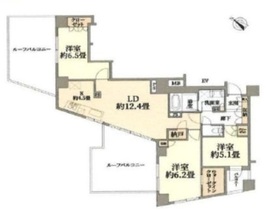 グローリオ文京茗荷谷 6階 間取り図