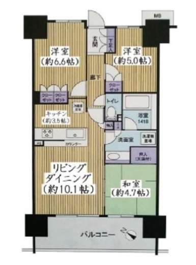 東京ミッドベイ勝どき 11階 間取り図