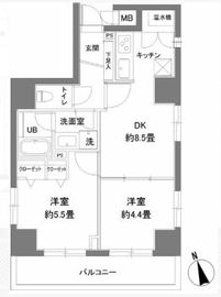 カスタリア新富町2 403 間取り図