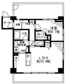 レジディア六本木檜町公園 703 間取り図