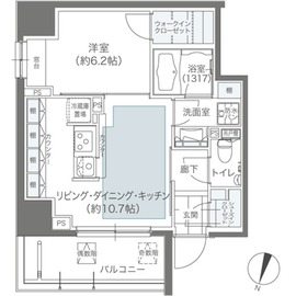 メゾンカルム本郷 501 間取り図