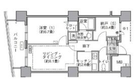 アクティ汐留 2807 間取り図