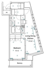 ブリリアイスト銀座東 1204 間取り図