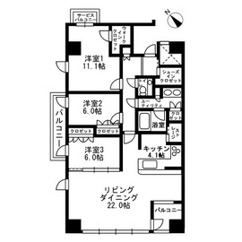 アーバンパーク代官山2 401 間取り図