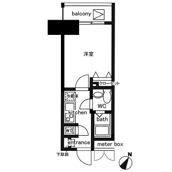 レジディア日本橋人形町2 507 間取り図