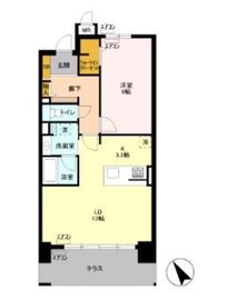 ロイヤルパークスリバーサイド 608 間取り図