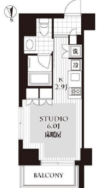 レジデンシャルステート白金 4階 間取り図