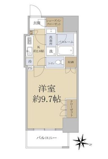 シティハウス東麻布 4階 間取り図