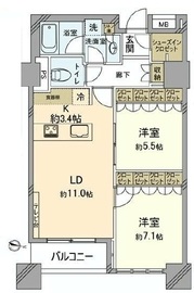 ザ・湾岸タワーレックスガーデン 23階 間取り図