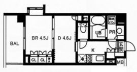 レジディア池袋 411 間取り図