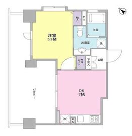 リバーレ月島 1102 間取り図