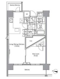 パークハビオ恵比寿 901 間取り図