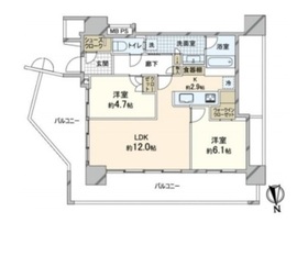 パークタワー東雲 29階 間取り図