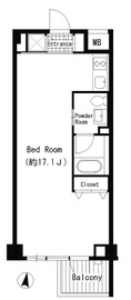 クロスレジデンス三宿 402 間取り図