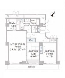 プラティーヌ田町 116 間取り図