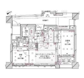 ピアース四谷 6階 間取り図