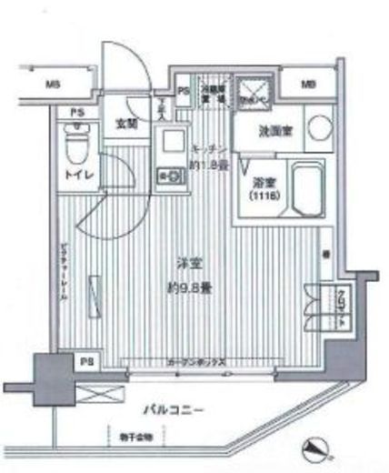 ヒューリックレジデンス茗荷谷 312 間取り図
