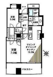 品川Vタワー タワー棟 15階 間取り図