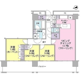 パークタワー品川ベイワード 7階 間取り図