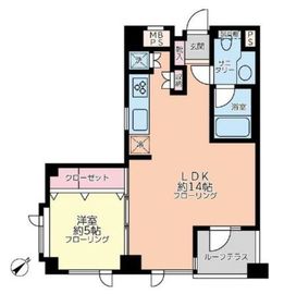 朝日マンション赤坂南部坂 2階 間取り図