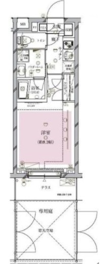 クレイシア目黒碑文谷 1階 間取り図