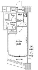 ファーストリアルタワー新宿 1106 間取り図