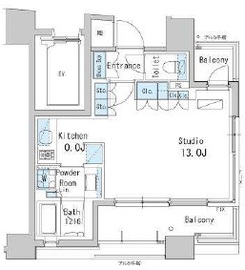 パークアクシス茅場町 1403 間取り図